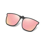 Polarized Flip-Up Clip-On Sunglasses Lightweight Magnesium Alloy UV400 TAC Lenses Black Blue Pink Silver