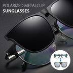 Polarized Flip-Up Clip-On Sunglasses Lightweight Magnesium Alloy UV400 TAC Lenses Black Blue Pink Silver