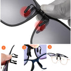 Polarized Flip-Up Clip-On Sunglasses Lightweight Magnesium Alloy UV400 TAC Lenses Black Blue Pink Silver