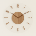 Nordora Silent Scandinavian Wall Clock Natural Wood 35cm Minimalist Quartz Movement