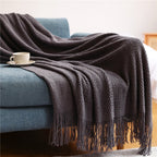 Nordic Knitted Blanket Soft Cozy Throw for Living Room Bedroom Terrace Scandinavian Design