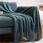 Nordic Knitted Blanket Soft Cozy Throw for Living Room Bedroom Terrace Scandinavian Design