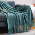 Nordic Knitted Blanket Soft Cozy Throw for Living Room Bedroom Terrace Scandinavian Design