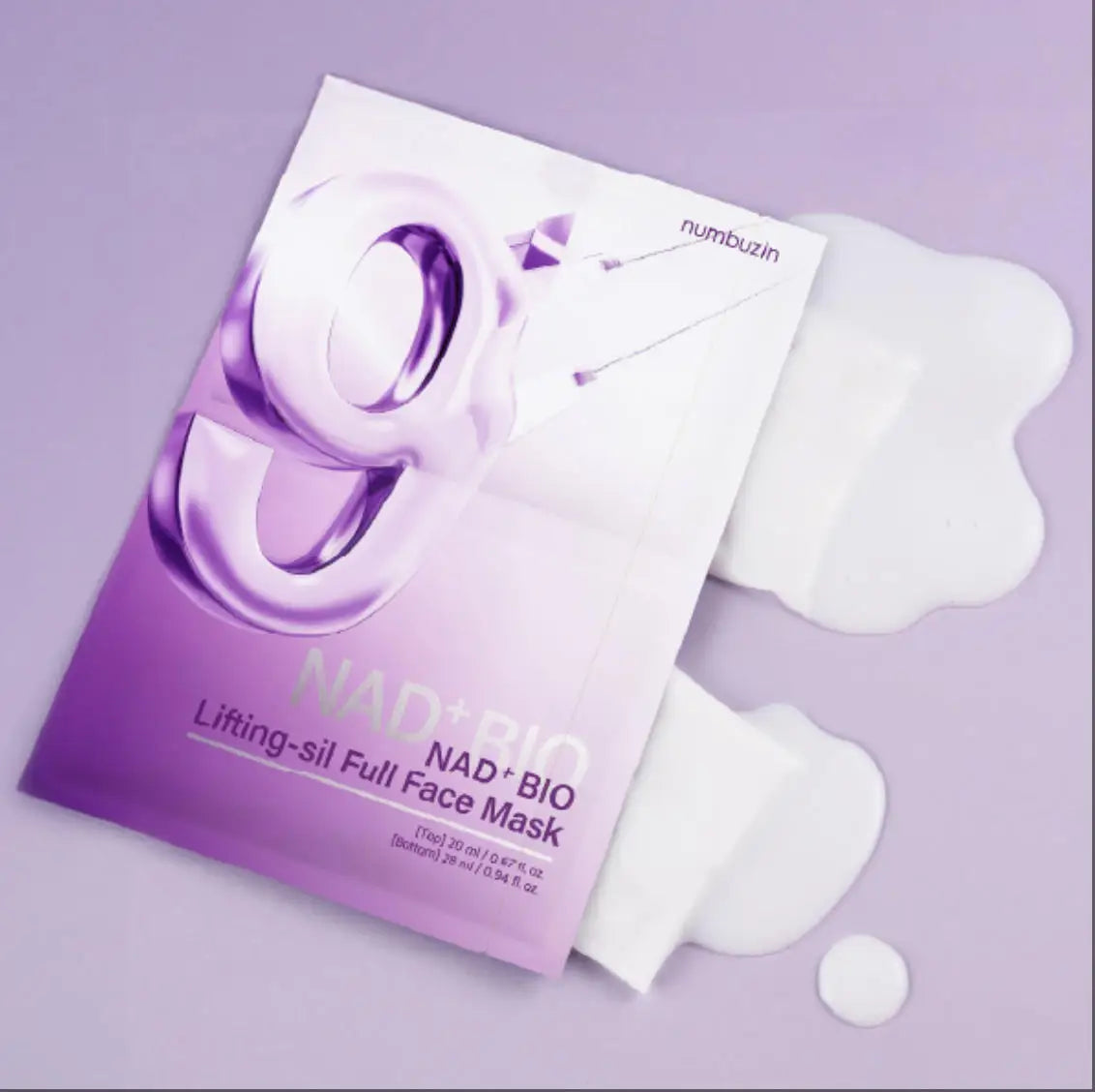 Numbuzin No.9 NAD+ Bio Lifting Serum and Sheet Mask Anti-Aging Skincare Set for Firmness and Radiance