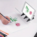 Optical Drawing Board with Clear PMMA Lens Portable Art Projector Compatible with Smartphones and Tablets 18x10 cm
