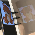 Optical Drawing Board with Clear PMMA Lens Portable Art Projector Compatible with Smartphones and Tablets 18x10 cm