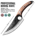 OrionKoi Japanese Handcrafted Chef's Knife 5Cr15mov Stainless Steel Wood Handle 25cm