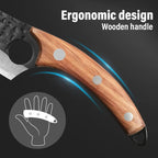 OrionKoi Japanese Handcrafted Chef's Knife 5Cr15mov Stainless Steel Wood Handle 25cm