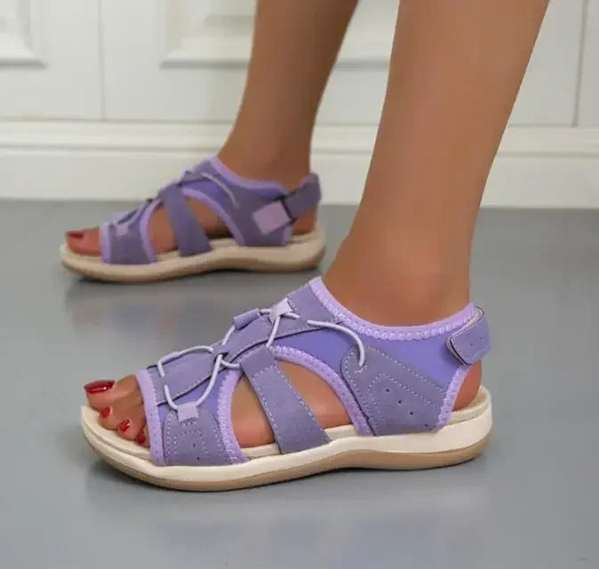 Orthopedic Walking Sandals for Women Adjustable Straps Arch Support Comfortable Footbed