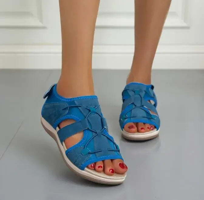 Orthopedic Walking Sandals for Women Adjustable Straps Arch Support Comfortable Footbed