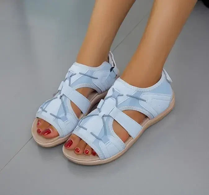 Orthopedic Walking Sandals for Women Adjustable Straps Arch Support Comfortable Footbed