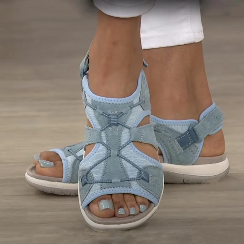 Orthopedic Walking Sandals for Women Adjustable Straps Arch Support Comfortable Footbed