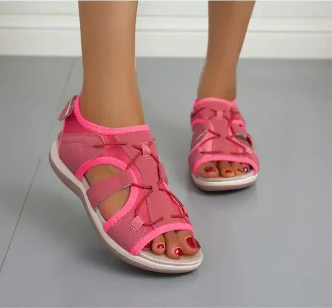 Orthopedic Walking Sandals for Women Adjustable Straps Arch Support Comfortable Footbed