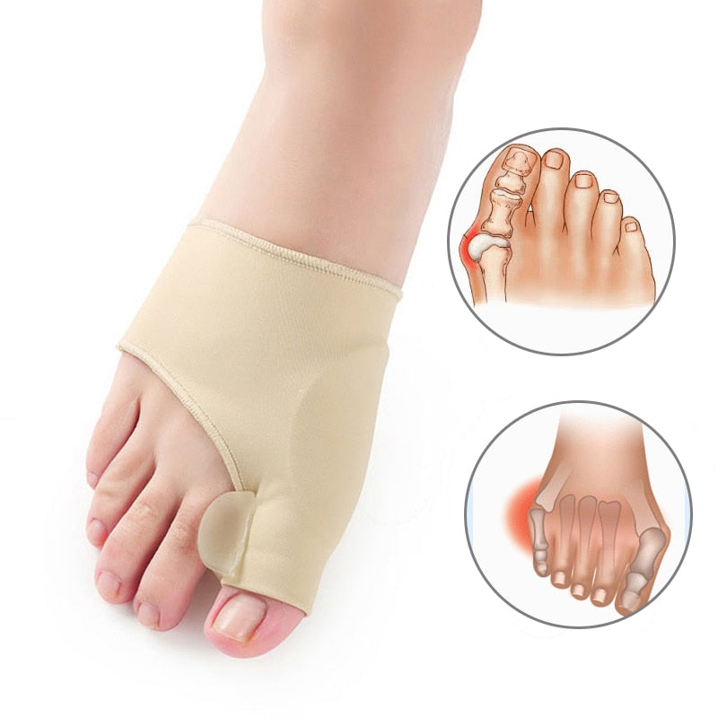 Orthotics for Hallux Valgus with Polymer Gel Pain Relief Sleeve for Toe Realignment and Bunion Correction