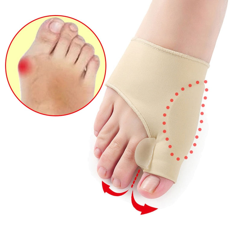 Orthotics for Hallux Valgus with Polymer Gel Pain Relief Sleeve for Toe Realignment and Bunion Correction