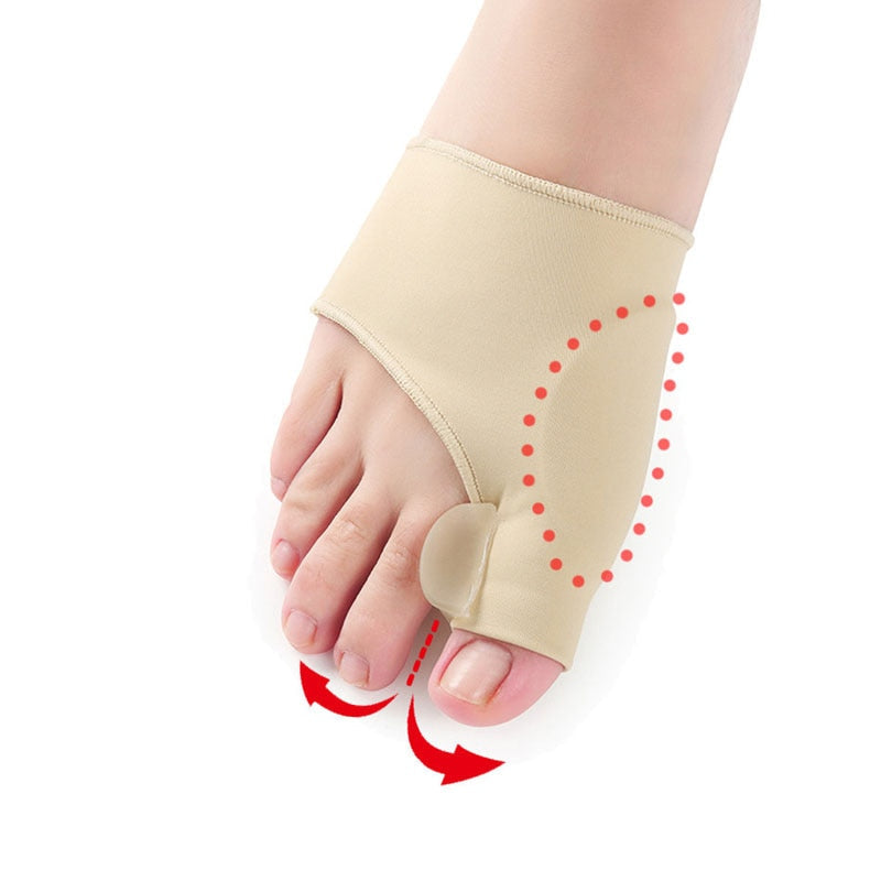 Orthotics for Hallux Valgus with Polymer Gel Pain Relief Sleeve for Toe Realignment and Bunion Correction