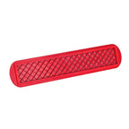 Hot Dog Slicer with Criss-Cross Slots Stainless Steel and Red ABS Plastic for Even Cooking