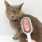 Pet Hair Remover Grooming Comb for Dogs and Cats, Silicone Massage Brush for Long and Short Hair, Blue or Pink