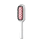 Pet Hair Remover Grooming Comb for Dogs and Cats, Silicone Massage Brush for Long and Short Hair, Blue or Pink