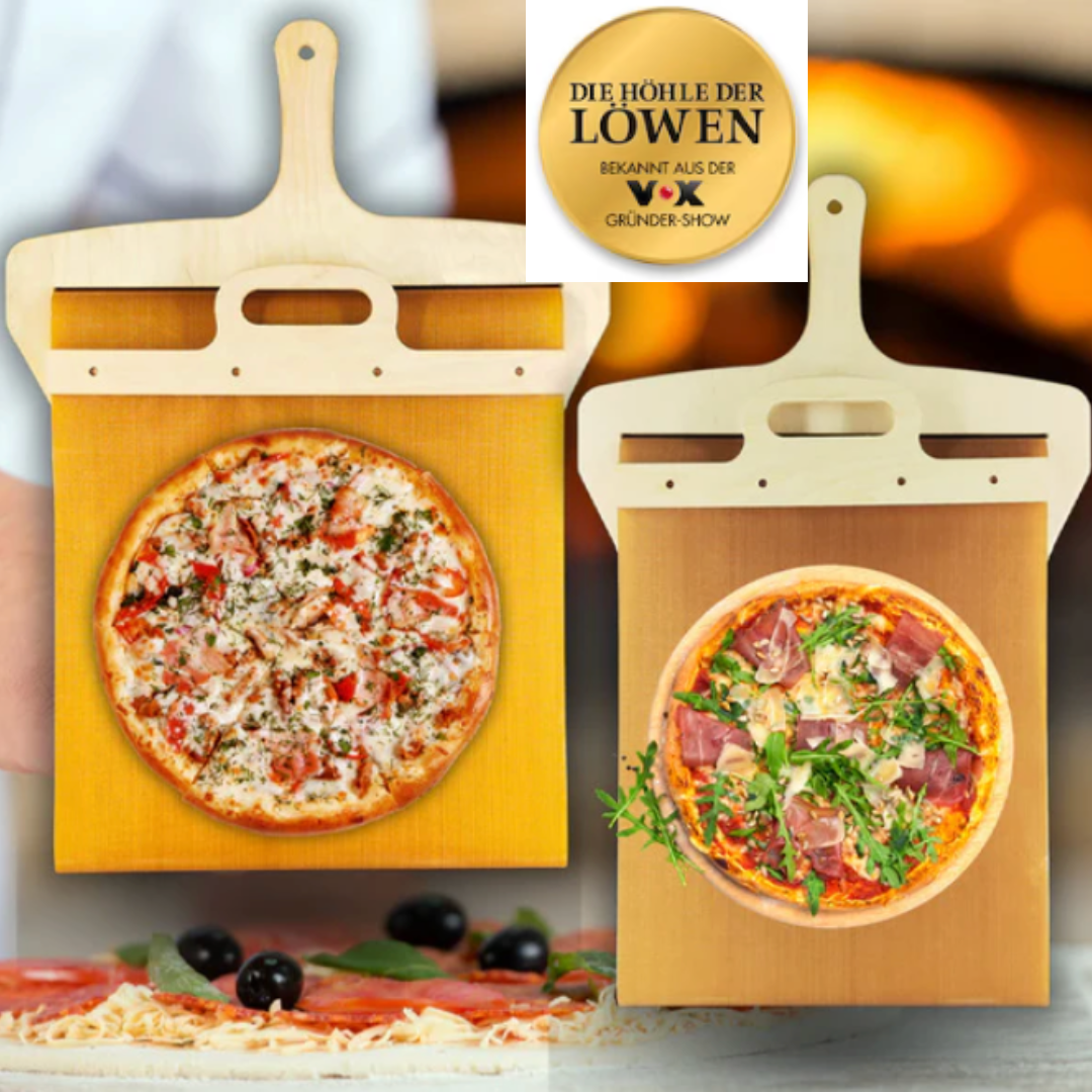 PizzaPro Slide Birch Wood Pizza Peel 35cm Wide 55cm Long Italian Handmade Pizza Shovel