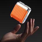 PreciShave Compact Electric Shaver Waterproof USB-C Rechargeable Precision Floating Blades Gray Orange
