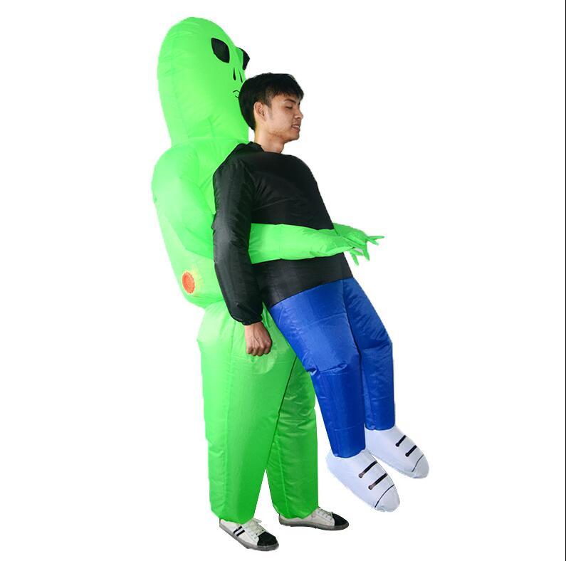 Alien Attack Inflatable Halloween Costume Waterproof Polyester Adult & Kids Sizes with Fan and Battery Holder