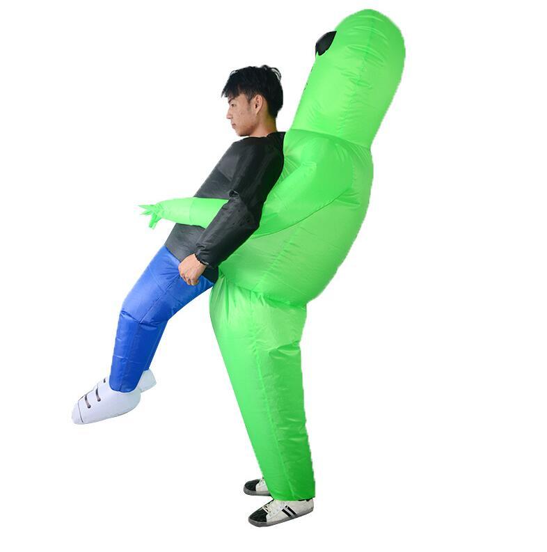 Alien Attack Inflatable Halloween Costume Waterproof Polyester Adult & Kids Sizes with Fan and Battery Holder