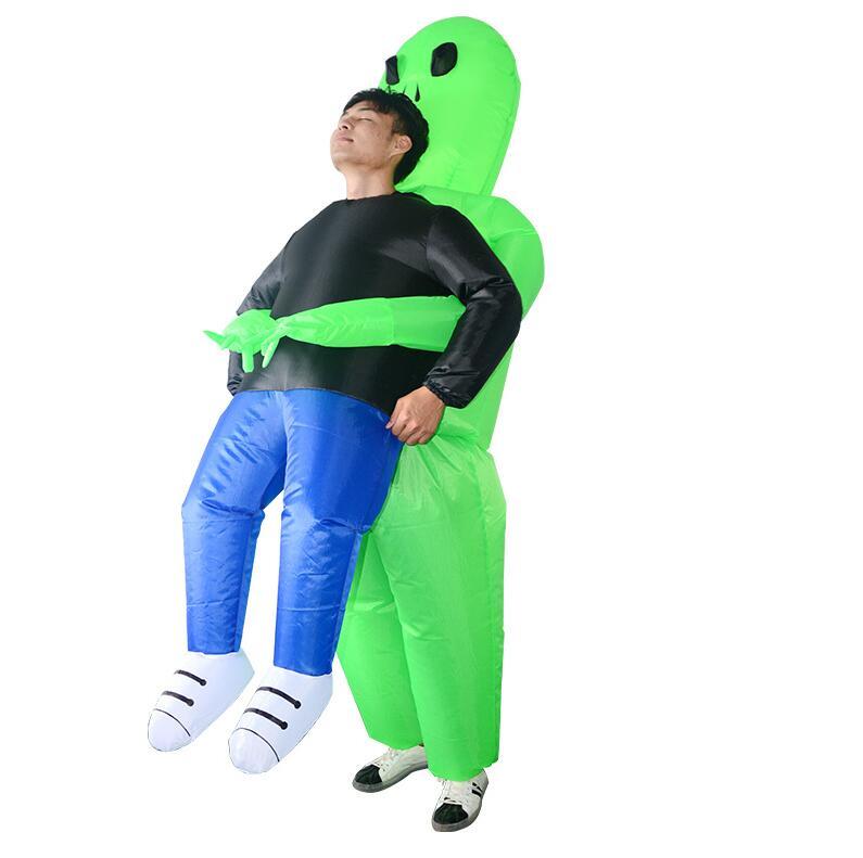 Alien Attack Inflatable Halloween Costume Waterproof Polyester Adult & Kids Sizes with Fan and Battery Holder