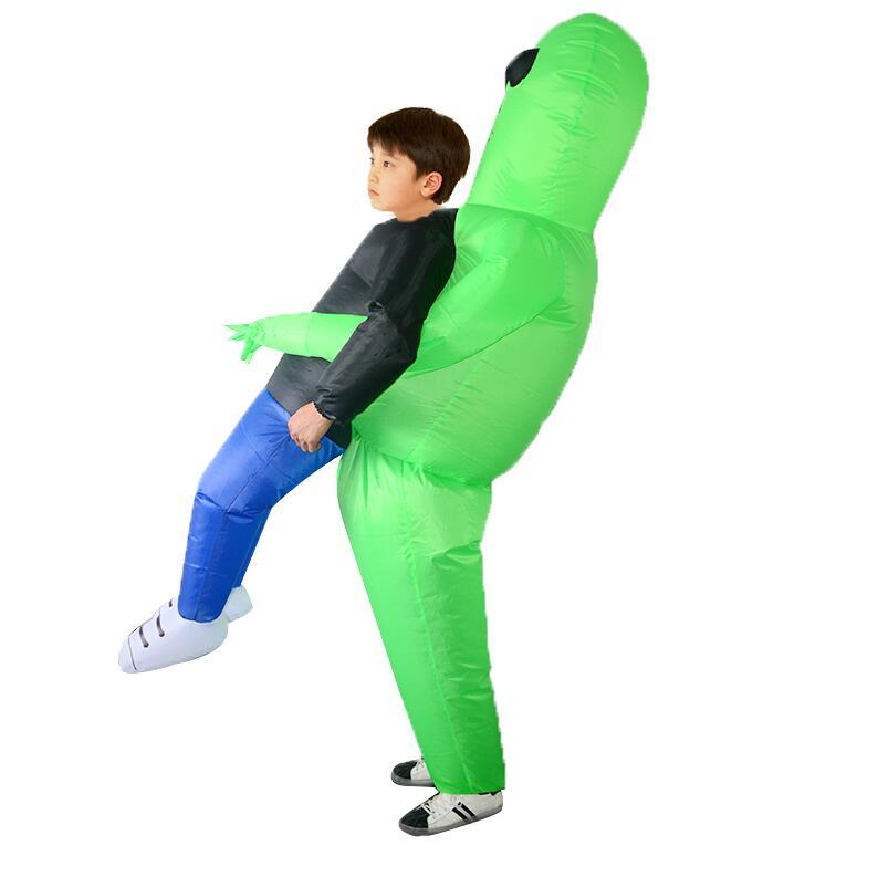 Alien Attack Inflatable Halloween Costume Waterproof Polyester Adult & Kids Sizes with Fan and Battery Holder