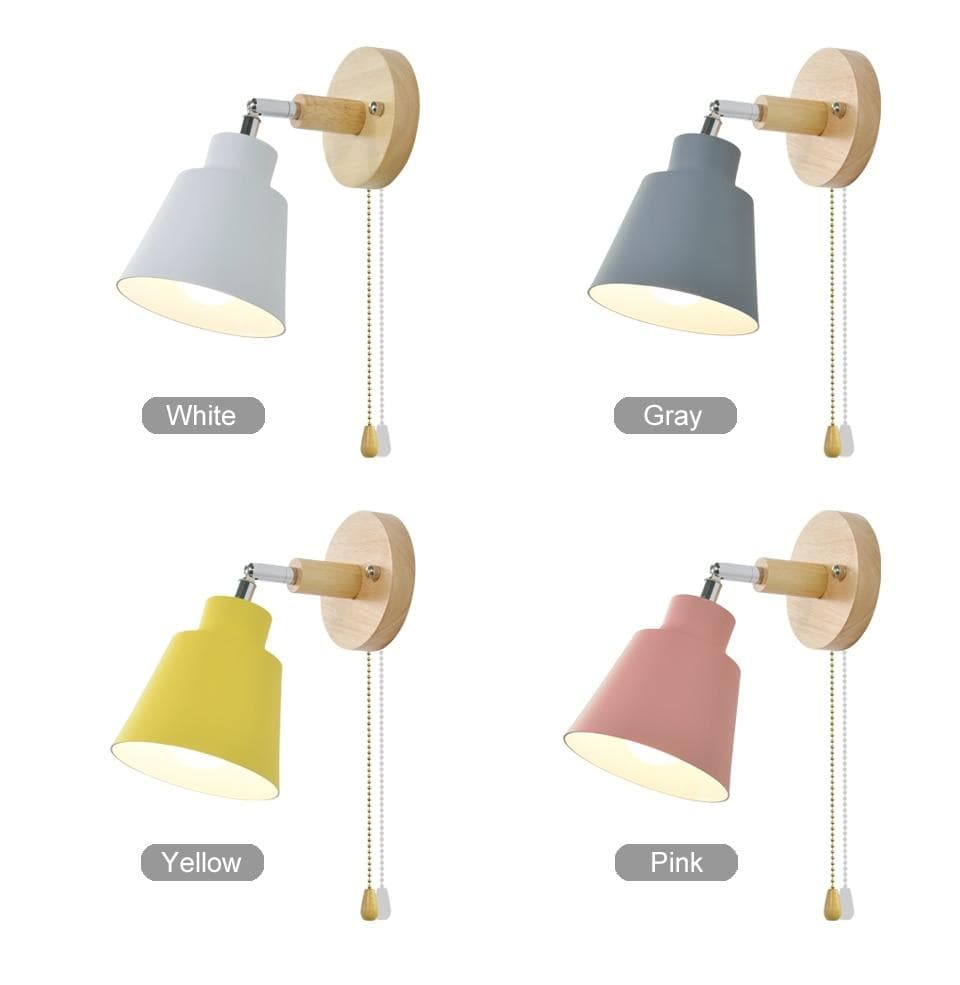 Collin Rotatable Wall Light with Pull Chain Switch Swivel Head Adjustable Lighting