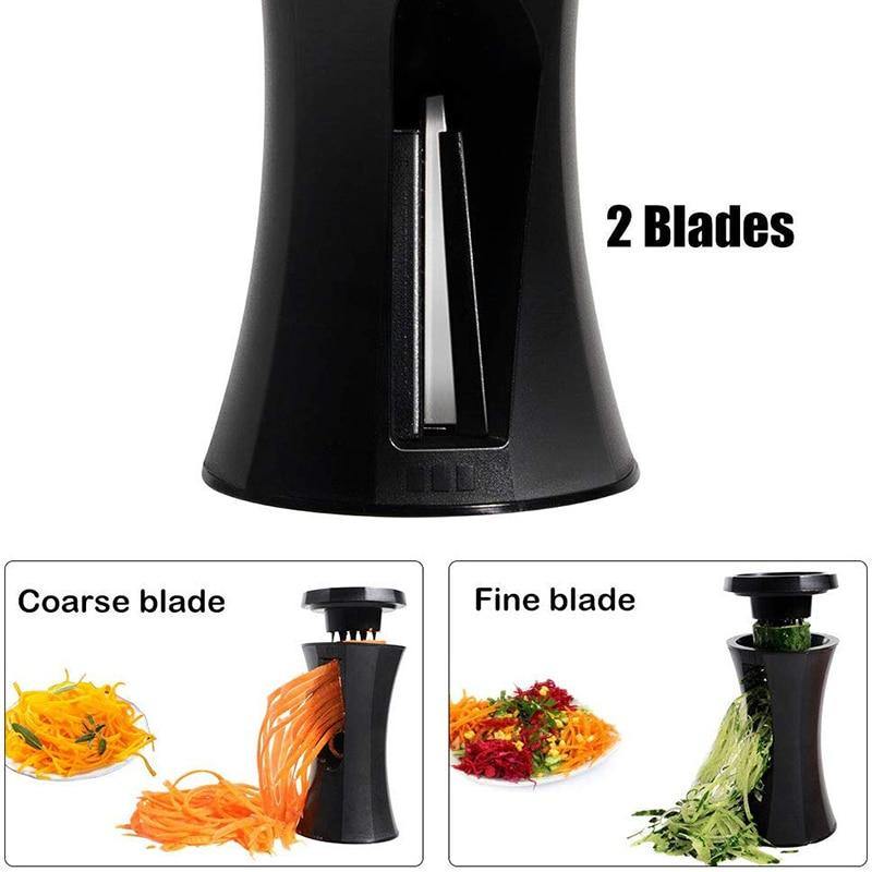 Harrow Vegetable Spiralizer Stainless Steel Dual Blade Kitchen Spiral Cutter White Green Black