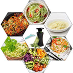 Harrow Vegetable Spiralizer Stainless Steel Dual Blade Kitchen Spiral Cutter White Green Black