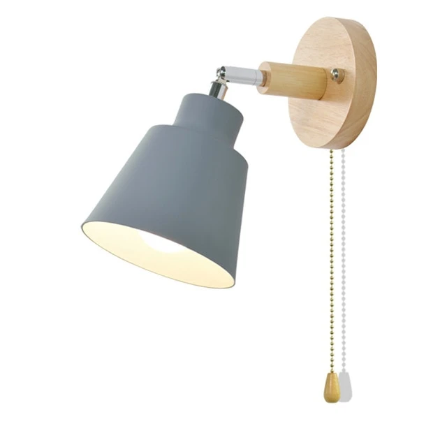 Collin Rotatable Wall Light with Pull Chain Switch Swivel Head Adjustable Lighting
