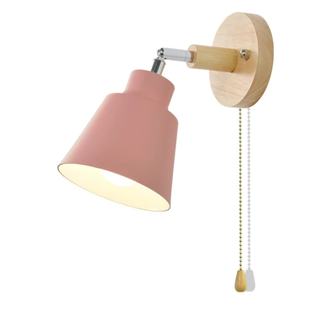 Collin Rotatable Wall Light with Pull Chain Switch Swivel Head Adjustable Lighting