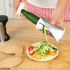 Harrow Vegetable Spiralizer Stainless Steel Dual Blade Kitchen Spiral Cutter White Green Black