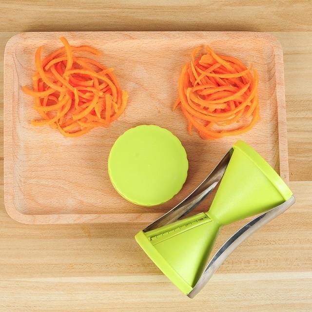 Harrow Vegetable Spiralizer Stainless Steel Dual Blade Kitchen Spiral Cutter White Green Black