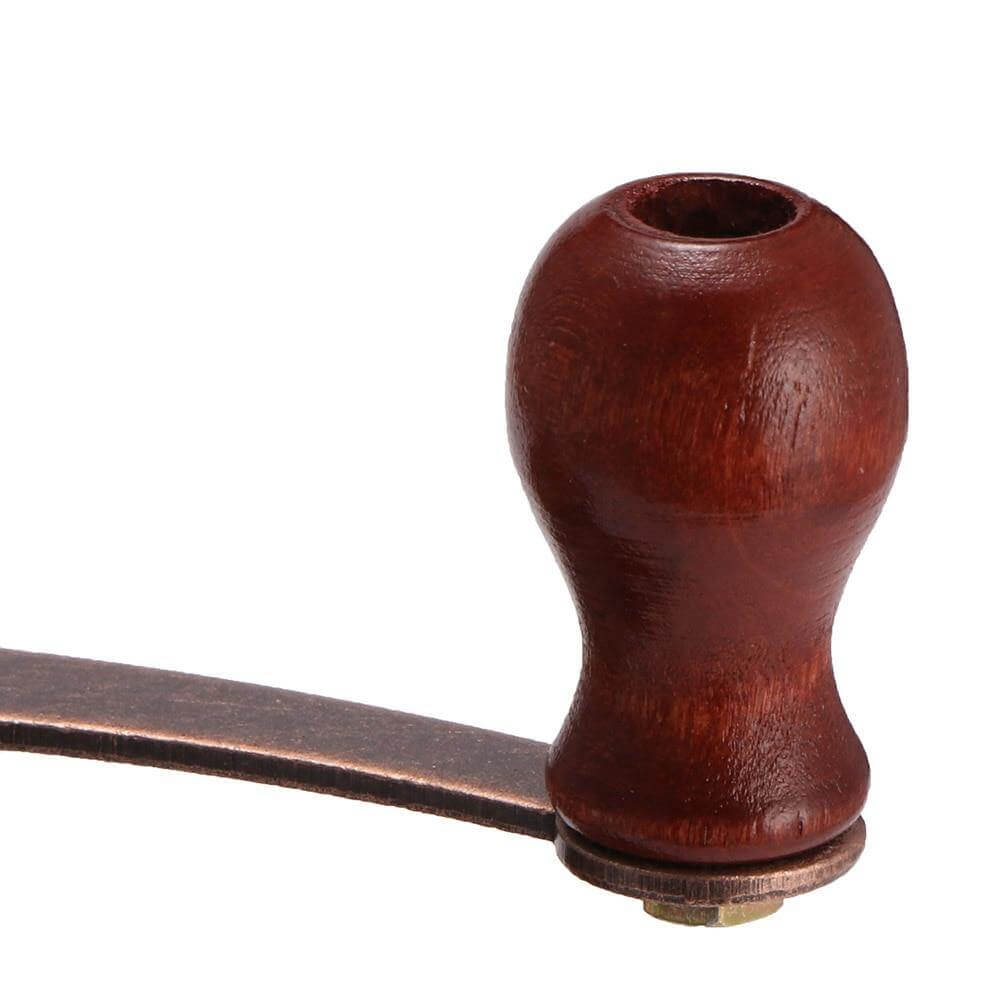 Wooden Manual Coffee Grinder Antique Style Hand Crank Coffee Bean Mill with Adjustable Grind