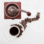 Wooden Manual Coffee Grinder Antique Style Hand Crank Coffee Bean Mill with Adjustable Grind