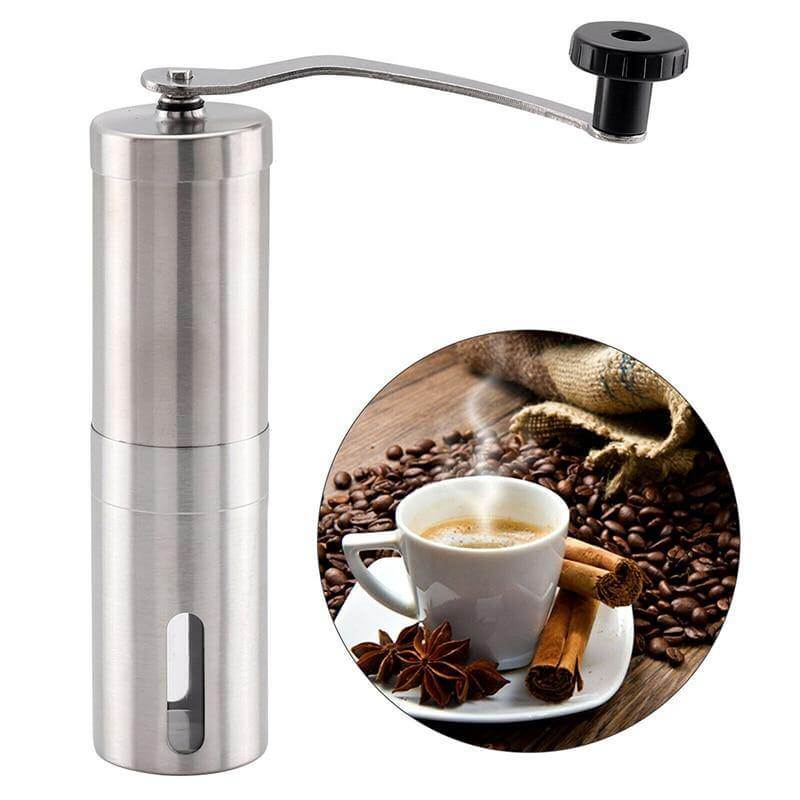Wooden Manual Coffee Grinder Antique Style Hand Crank Coffee Bean Mill with Adjustable Grind