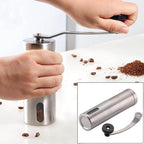 Wooden Manual Coffee Grinder Antique Style Hand Crank Coffee Bean Mill with Adjustable Grind