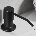 Countertop Soap Dispenser Stainless Steel and Plastic Easy Install for Kitchen and Bathroom Sink