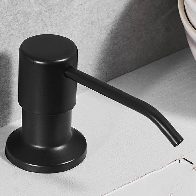 Countertop Soap Dispenser Stainless Steel and Plastic Easy Install for Kitchen and Bathroom Sink