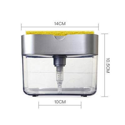 Countertop Soap Dispenser Stainless Steel and Plastic Easy Install for Kitchen and Bathroom Sink
