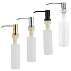 Countertop Soap Dispenser Stainless Steel and Plastic Easy Install for Kitchen and Bathroom Sink