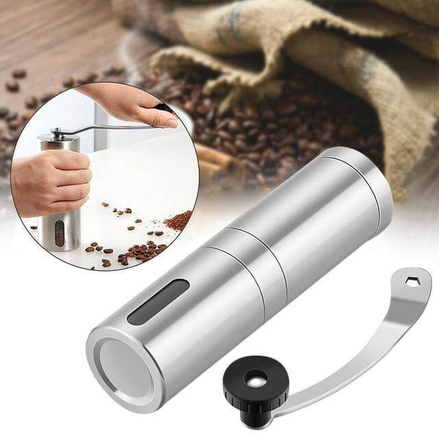 Wooden Manual Coffee Grinder Antique Style Hand Crank Coffee Bean Mill with Adjustable Grind