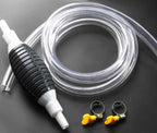 Manual Fuel Siphon Pump with Rubber Hand Pump and Transparent PVC Hose for Gasoline, Water, Oil Transfer