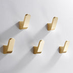 Harrow Lauren Golden Brass Wall Hook Modern Decorative Coat Rack 1, 3, or 5-Pack