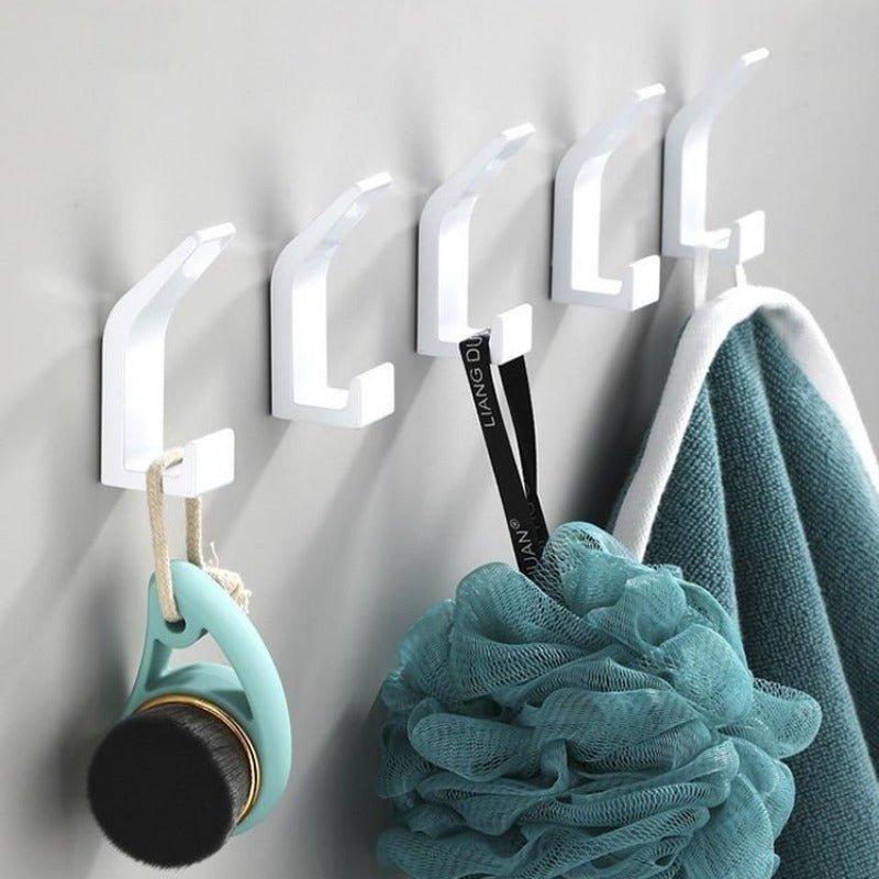 Aviro Aluminum Wall Hooks Black White Modern Decorative Coat Hooks Set of 3