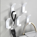 Aviro Aluminum Wall Hooks Black White Modern Decorative Coat Hooks Set of 3