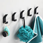 Aviro Aluminum Wall Hooks Black White Modern Decorative Coat Hooks Set of 3